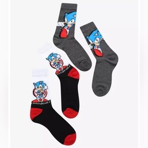 Sonic The Hedgehog Crew Socks 2 Pair